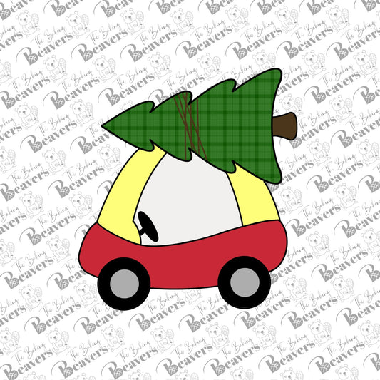 Christmas Tree on Play Car Cookie Cutter