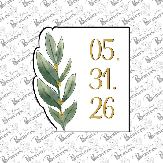Rectangle with Greenery Plaque Cookie Cutter