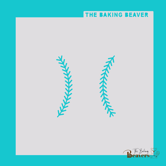 Baseball Stitches Stencil