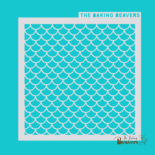 Mermaid/Fish Scale Pattern Stencil (2 size options)