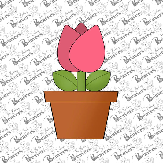 Tulip in Pot Cookie Cutter