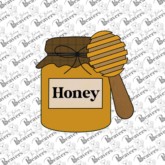 Honey Jar with dipper Cookie Cutter
