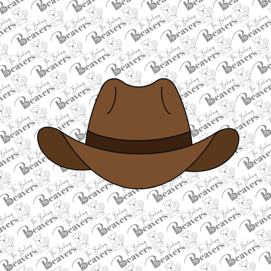 Front-View Cowboy Hat Cookie Cutter (recommend sizing up)