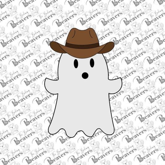 Ghost with cowboy hat Cookie Cutter