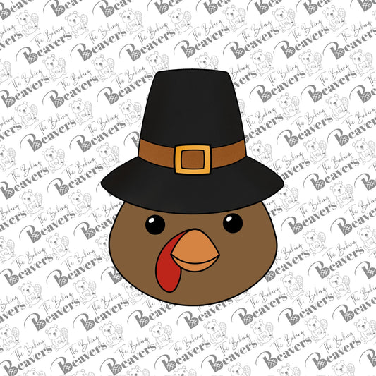 Turkey Pilgrim (face) Cookie Cutter