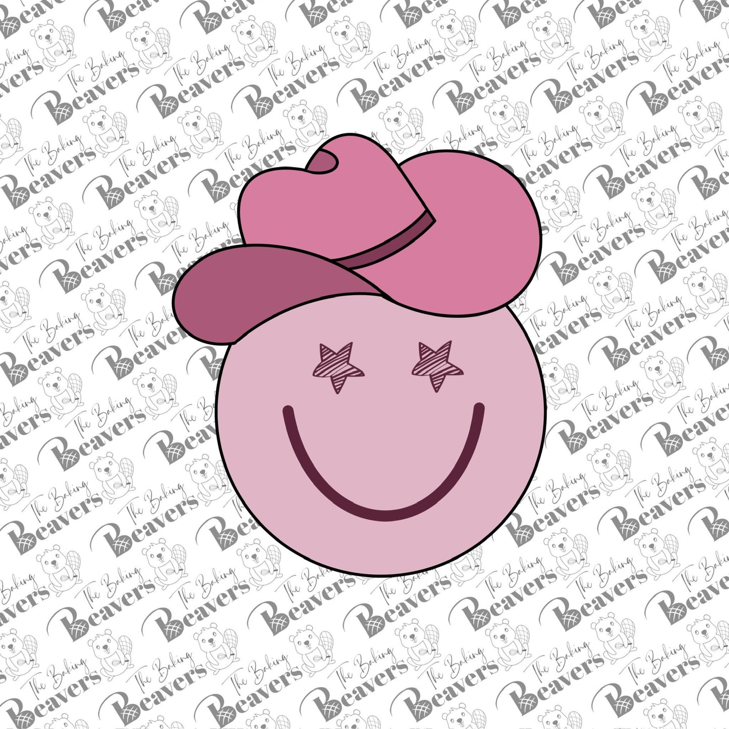 Cowboy/Cowgirl Happy Face Cookie Cutter