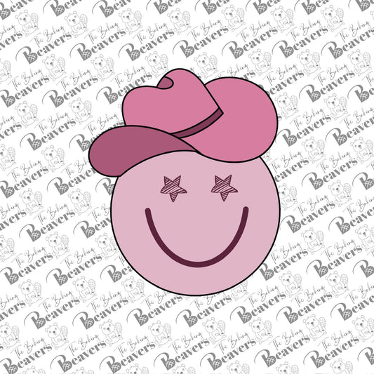 Cowboy/Cowgirl Happy Face Cookie Cutter