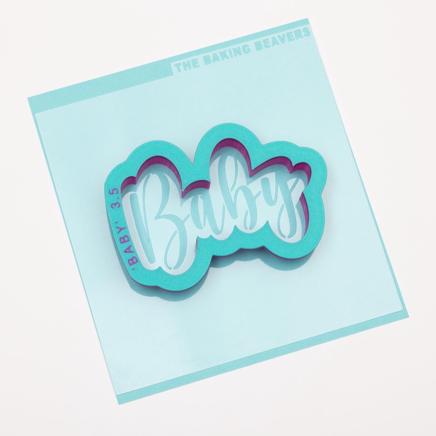 Baby Text Cookie Cutter (Optional Stencil)