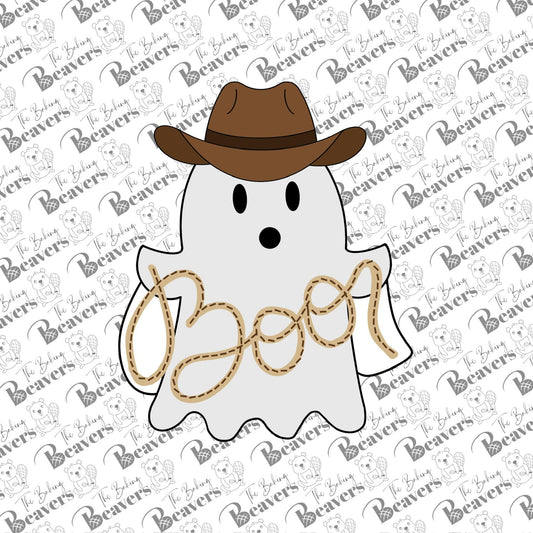 Cowboy Ghost with 'Boo' Lasso Cookie Cutter