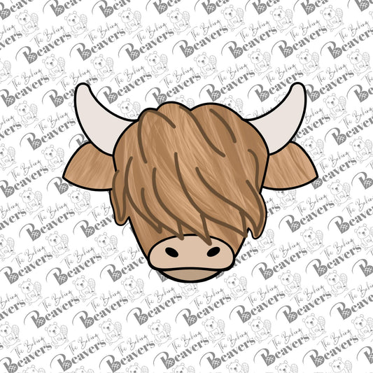 Highland Cattle Face Cookie Cutter