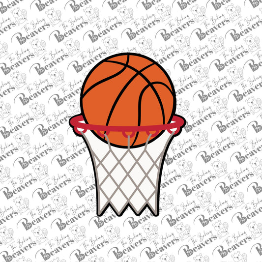 Basketball and Net Cookie Cutter (recommend sizing up)
