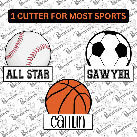 Personalized Sports Ball Plaque Cookie Cutter