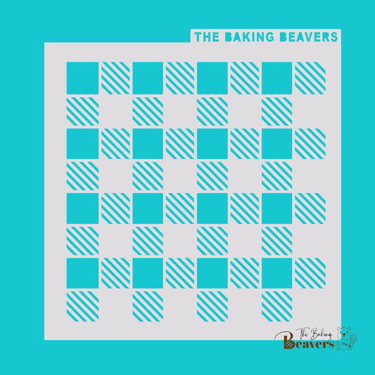 Buffalo Plaid Pattern Stencil (2 size options)