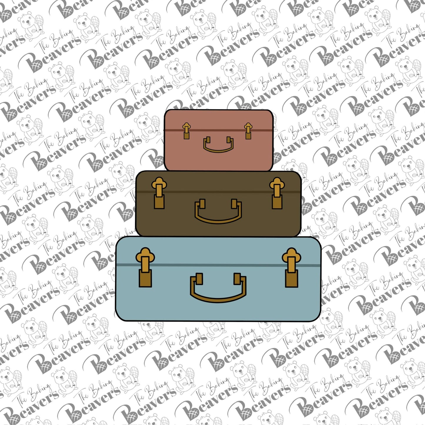 Luggage Stack Cookie Cutter (may want to size down)
