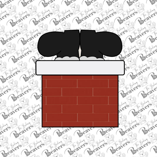 Santa in Chimney Cookie Cutter