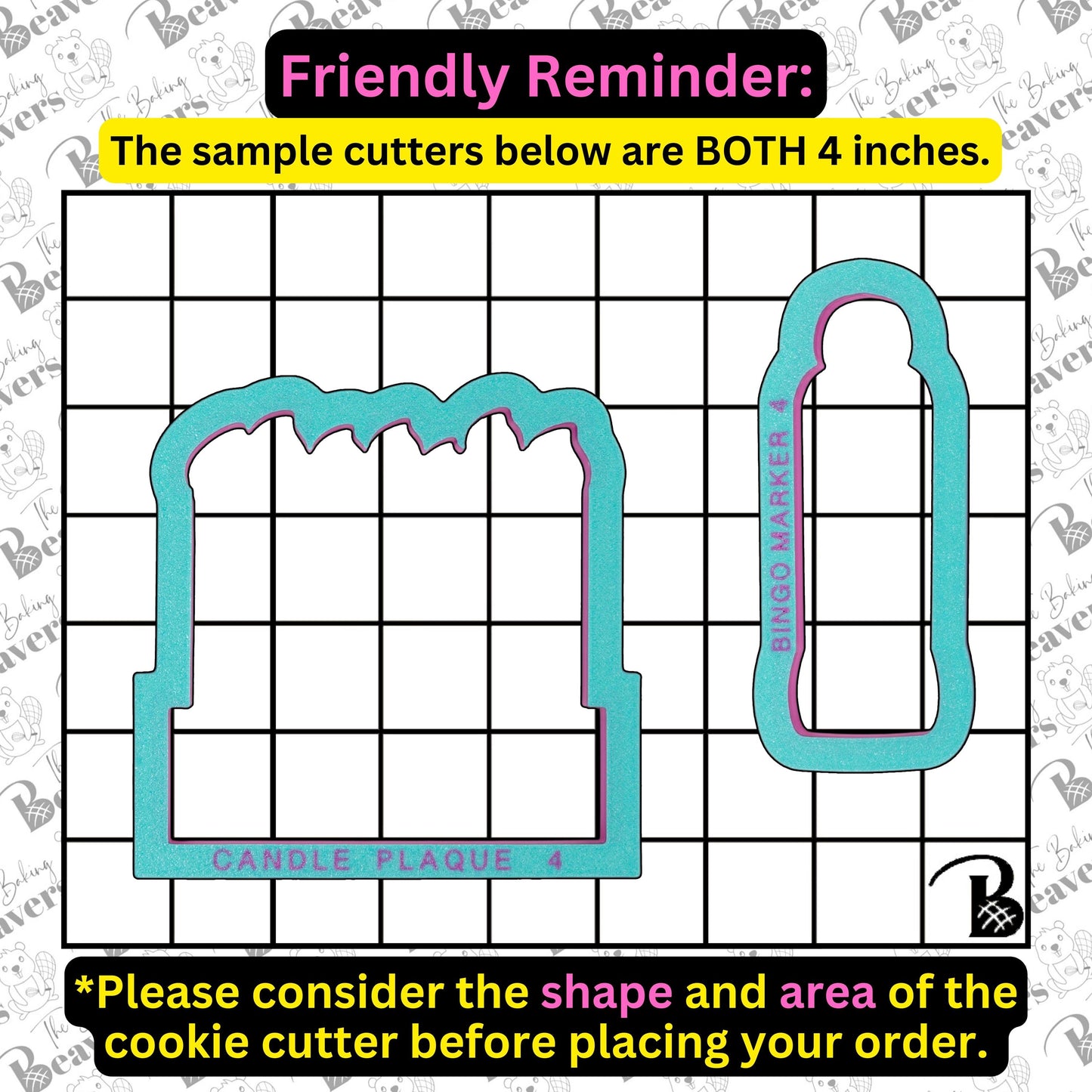 Save The Date Plaque (version #2- greenery) Cookie Cutter (optional Grid Stencil)