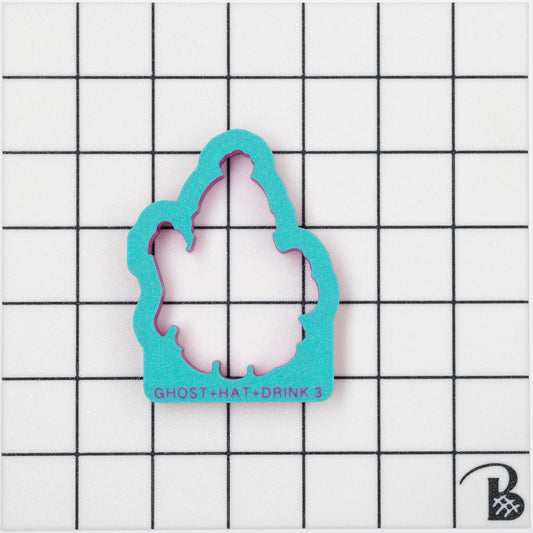 Ghost with Beanie and Drink Cookie Cutter
