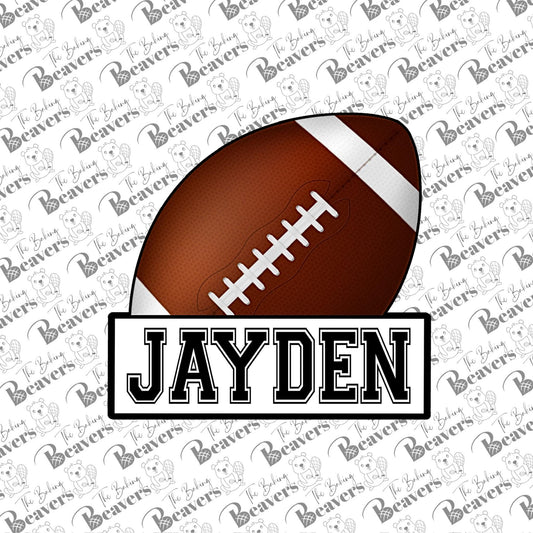 Personalized Football Plaque Cookie Cutter