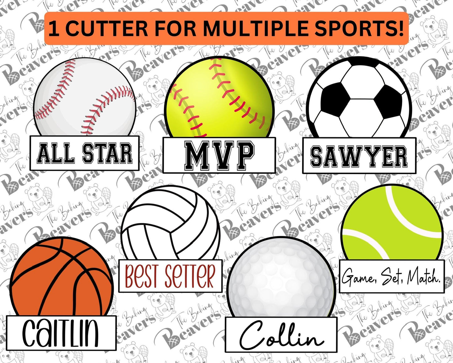 Personalized Sports Ball Plaque Cookie Cutter