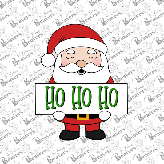 Santa Claus with Sign (Full Body) Cookie Cutter