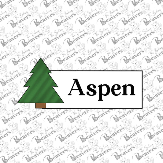 Christmas Tree Personalized Name Plaque Cookie Cutter (recommend sizing up)