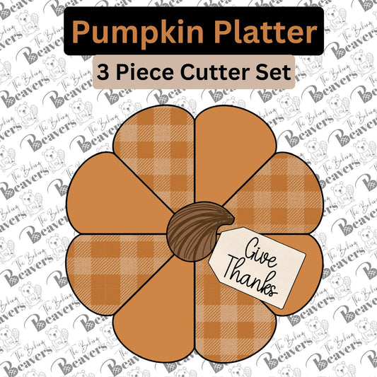 Fall Pumpkin Cookie Platter (includes 3 Cutters)