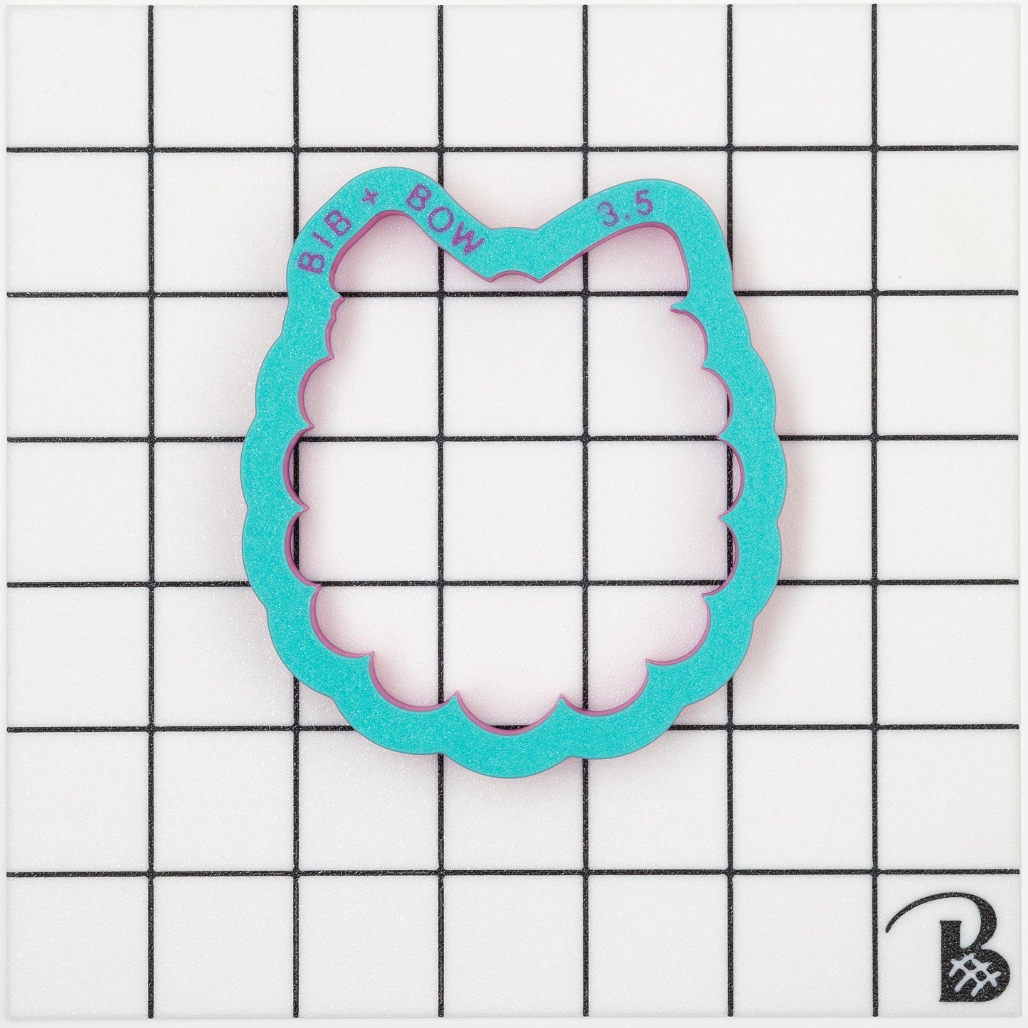 Ruffled Baby Bib with Bow Cookie Cutter