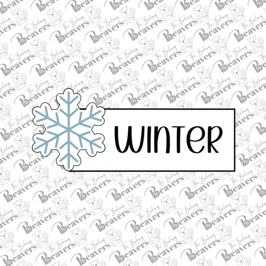 Snowflake Name Plaque Cookie Cutter (recommend sizing up)