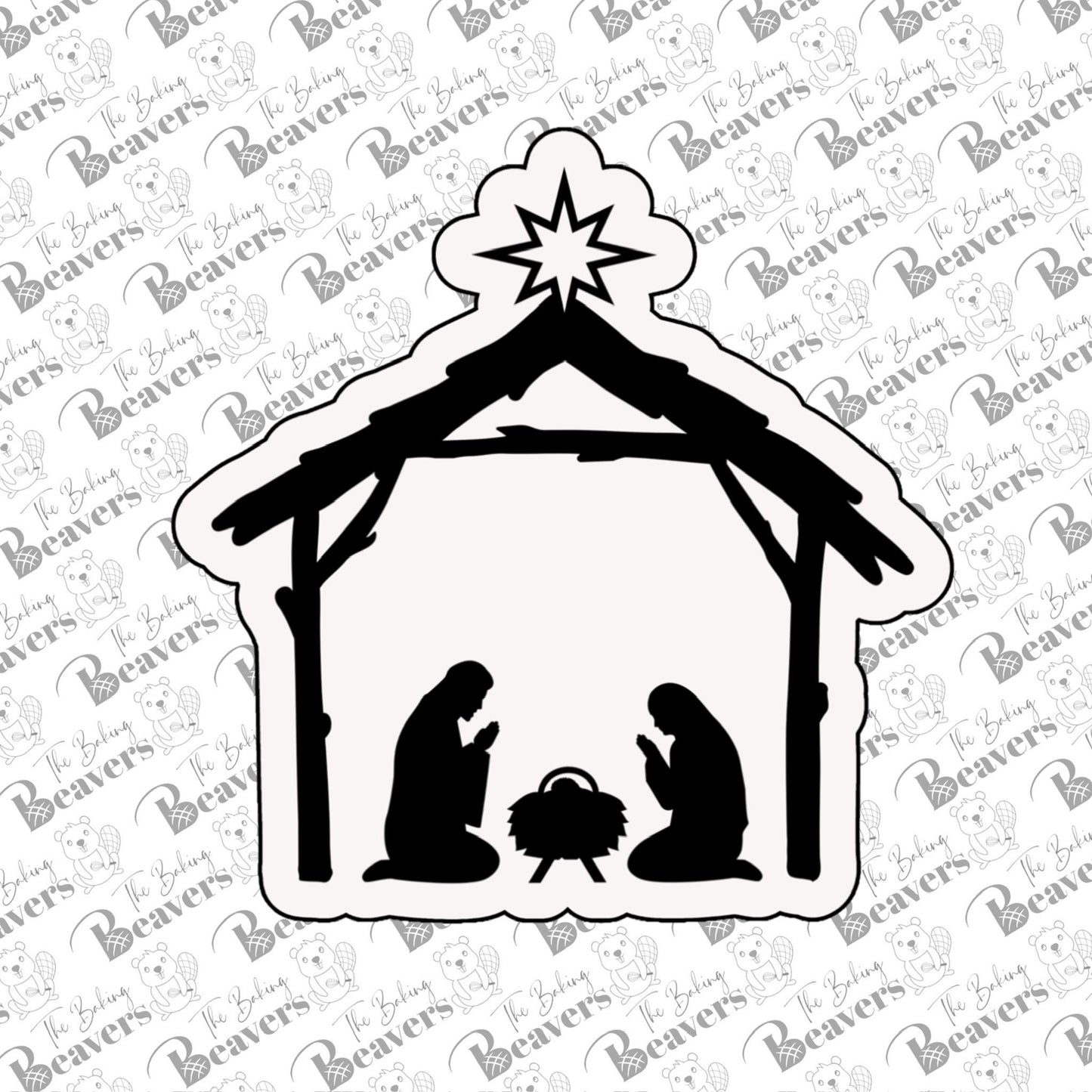 Nativity/Manger Scene Cookie Cutter (with or without stencil)