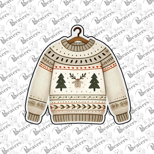Sweater on Hanger Cookie Cutter | Ugly Sweater Cookie cutter | Fuzzy Wool Sweater Cookie Cutter