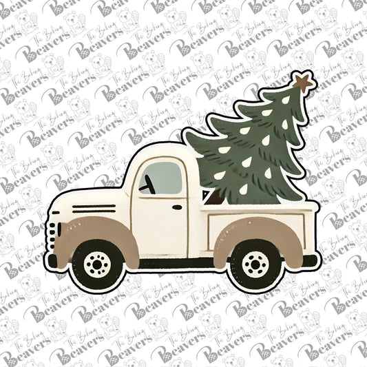 Old Truck with Christmas Tree Cookie Cutter