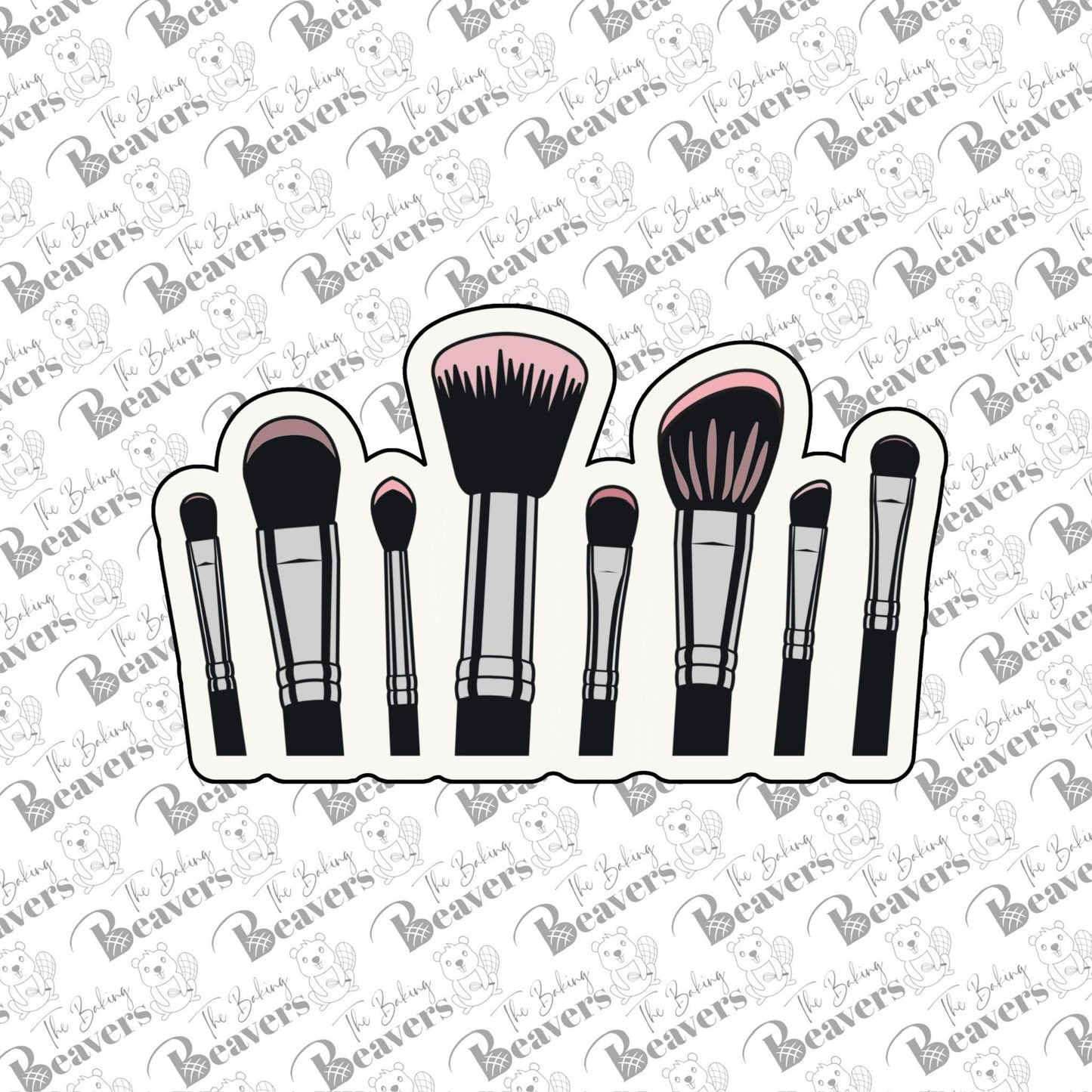 Multiple Makeup Brushes Cookie Cutter (recommend sizing up)
