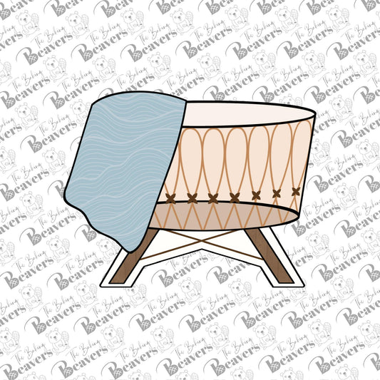 Baby Bassinet with Blanket Cookie Cutter