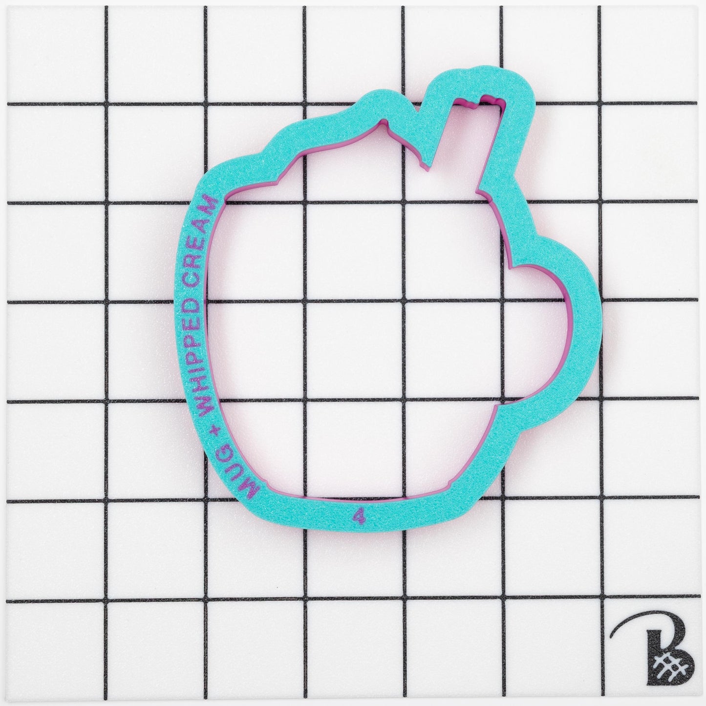 Christmas Hot Coffee/Cocoa Mug with Whipped Cream and Cinnamon Stick Cookie Cutter