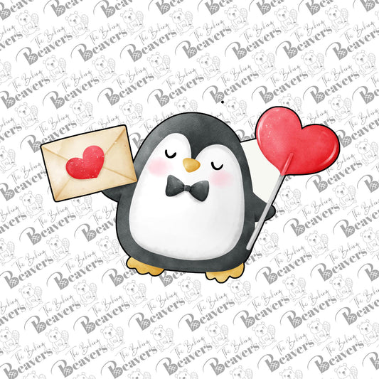 Penguin with Love Letter and Lollipop Cookie Cutter (highly recommend sizing UP)