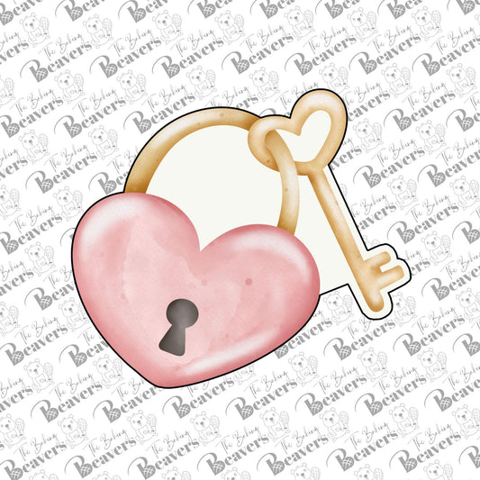 Lock and Key Heart Cookie Cutter