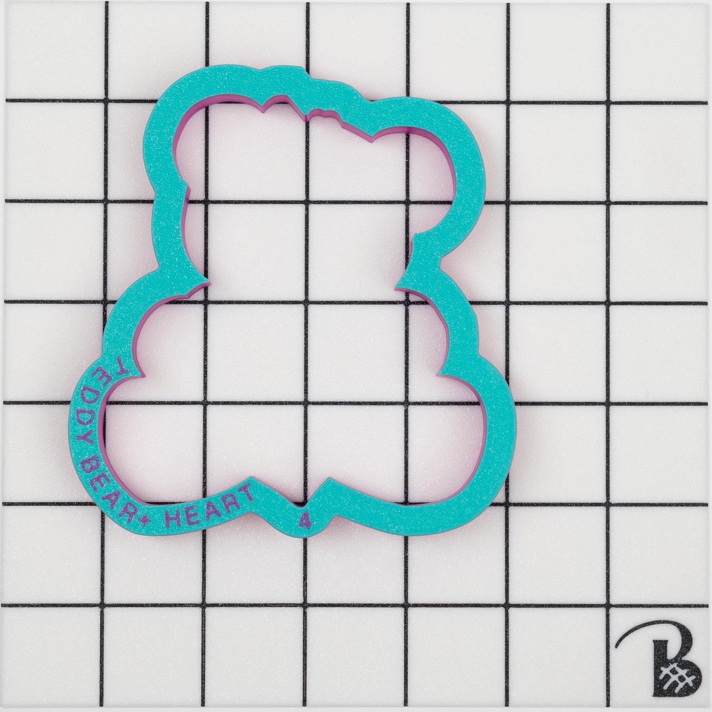 Love Teddy Bear with Heart Cookie Cutter