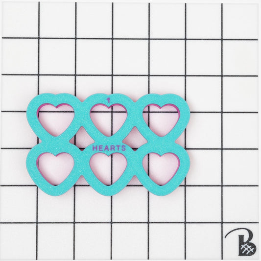 Multi-Heart (Rounded Bottom) Cookie Cutter (Cuts 6 or 12 Hearts at Once)