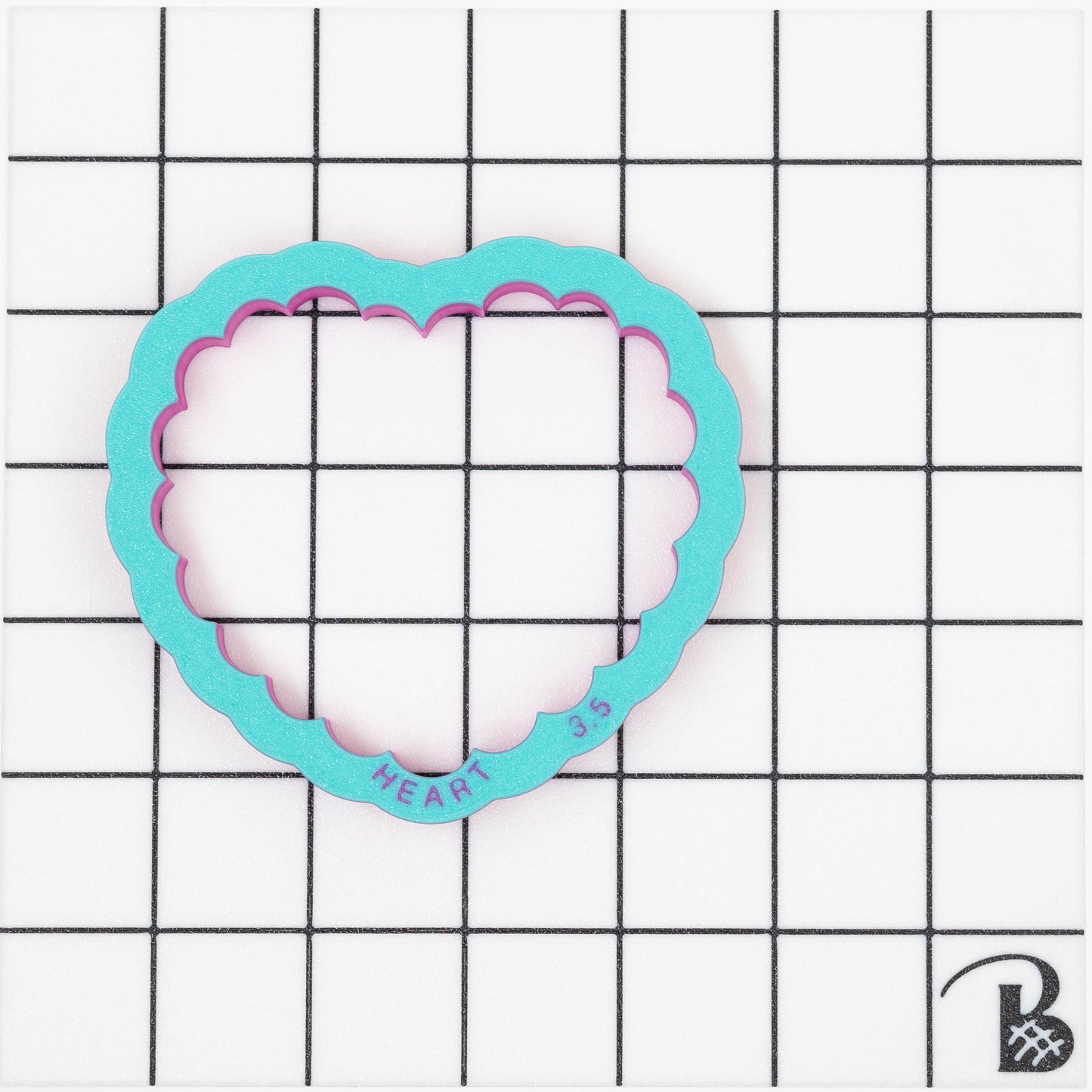 HEART Cookie Cutter with scalloped edge