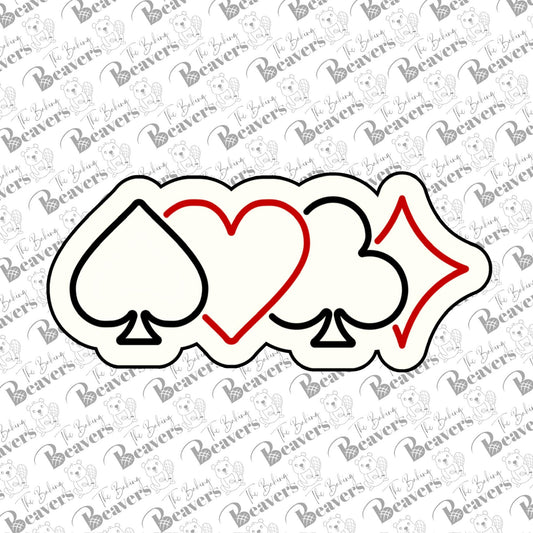 Card Suits Cookie Cutter (recommend sizing up)