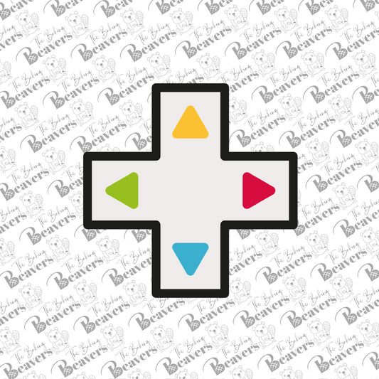 Video Game Button / Plus Sign Cookie Cutter