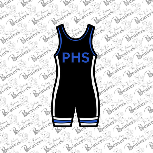 Wrestling Singlet Cookie Cutter (recommend sizing up)