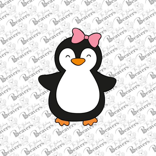 Penguin with Bow #2 Cookie Cutter