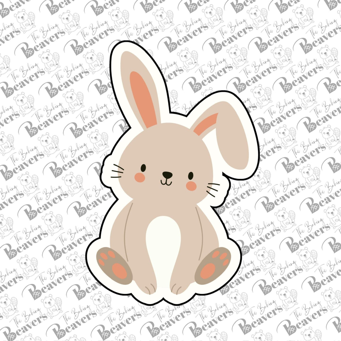Bunny/Rabbit (sitting) (one ear down) Cookie Cutter