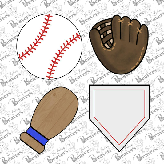 Baseball Mini Set of Cookie Cutters