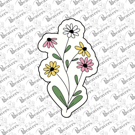 Bunch of Black-Eyed Susan Flowers Cookie Cutter (recommend sizing up)