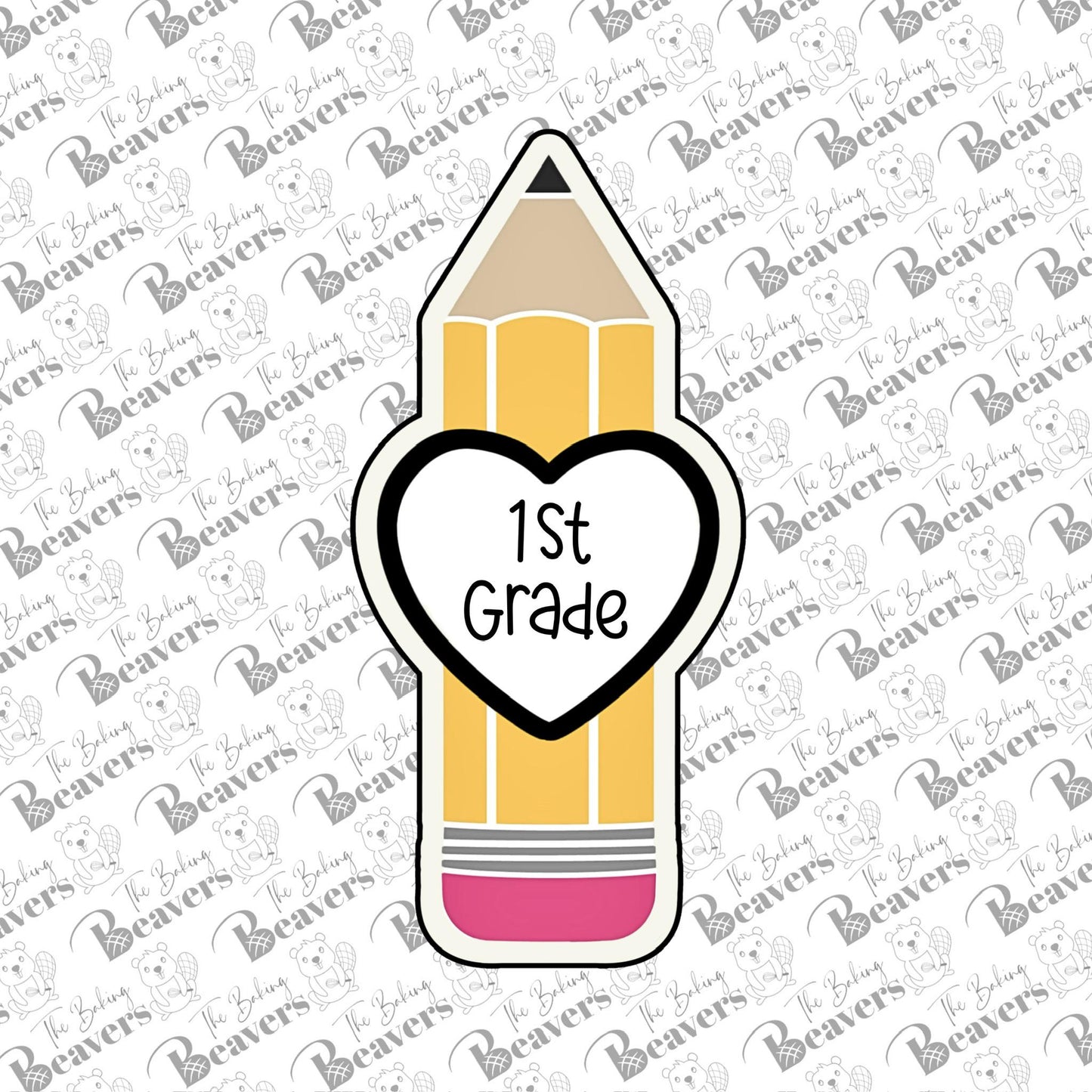 Pencil with Heart Cookie Cutter (recommend sizing up)