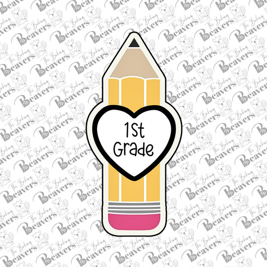 Pencil with Heart Cookie Cutter (recommend sizing up)