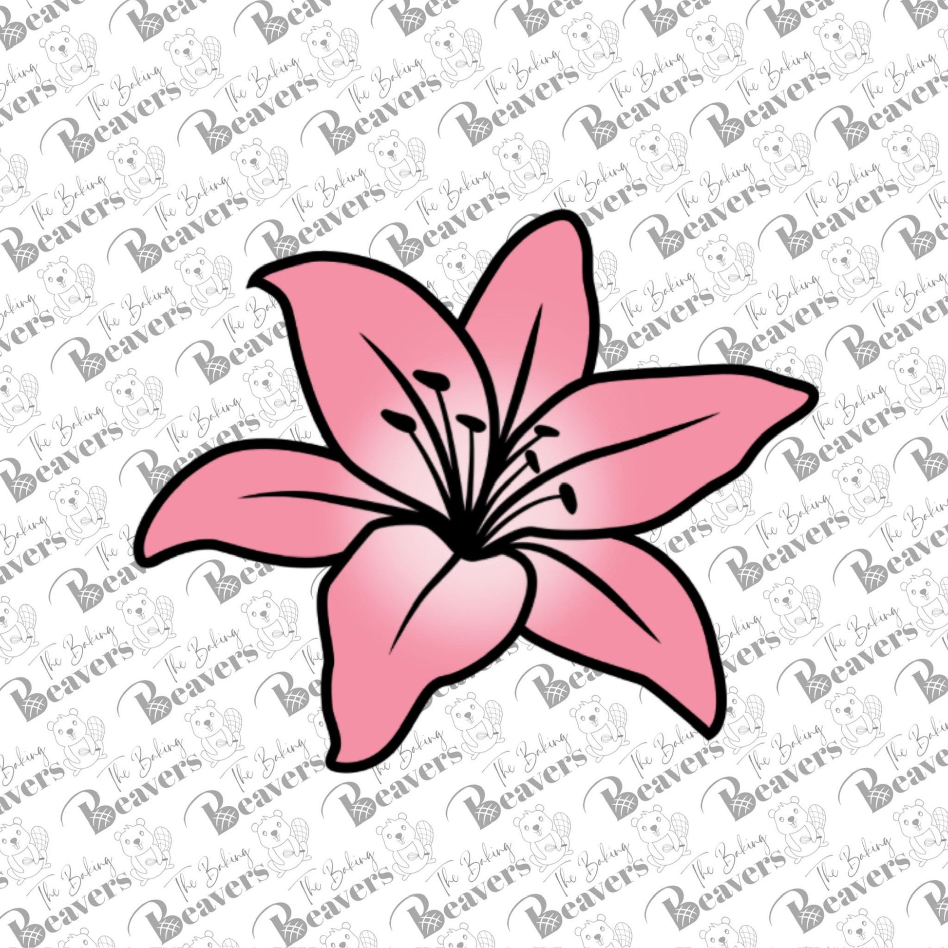 white lily biscuit cutter Lily Flower Cookie Cutter – The Baking Beavers