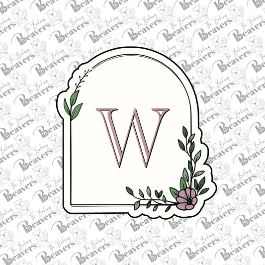 Arch with Florals Plaque Cookie Cutter